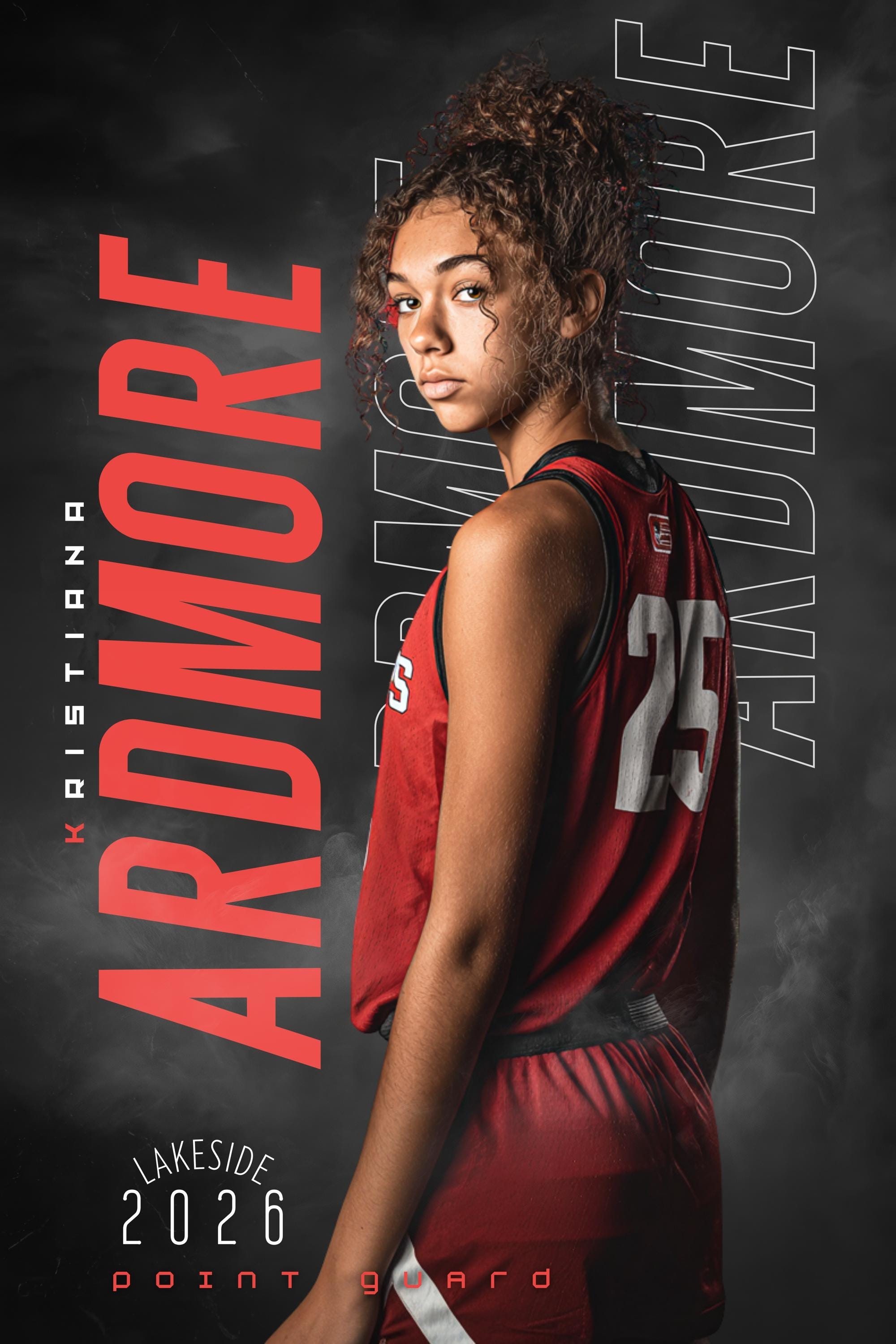 Repeating Name Basketball Poster Template | Editable in Canva | 2:3