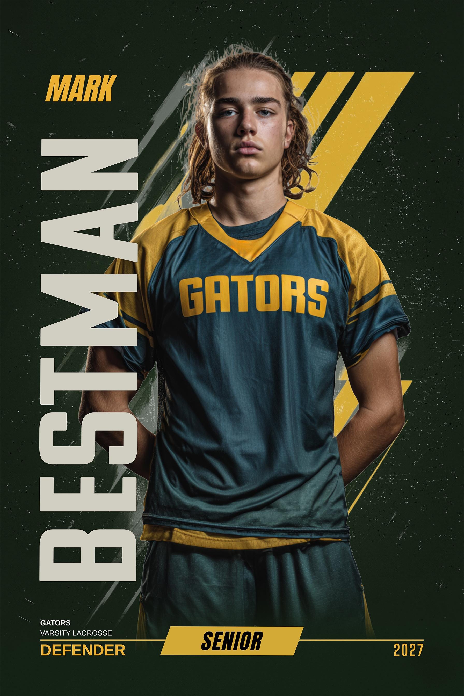 Velocity Lacrosse Poster Template | Photoshop Template | 2:3