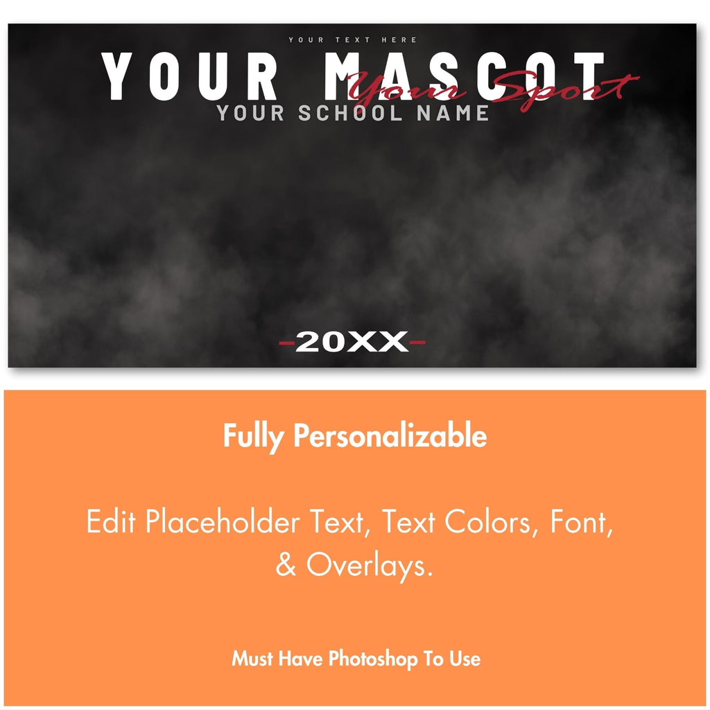Cinematic All Sports Team Banner Template | Editable in Photoshop | 2:1