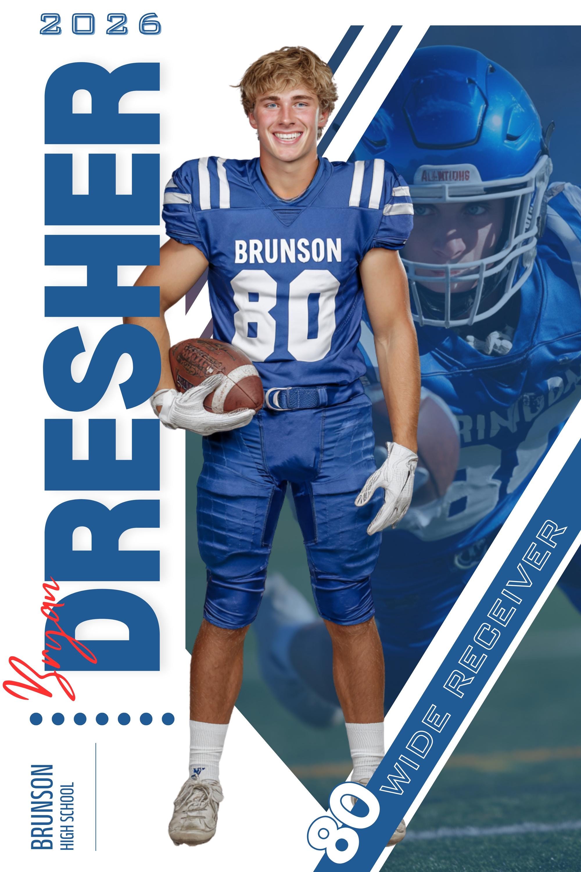 Dual Photo Football Poster Template | Editable in Photoshop | 2:3