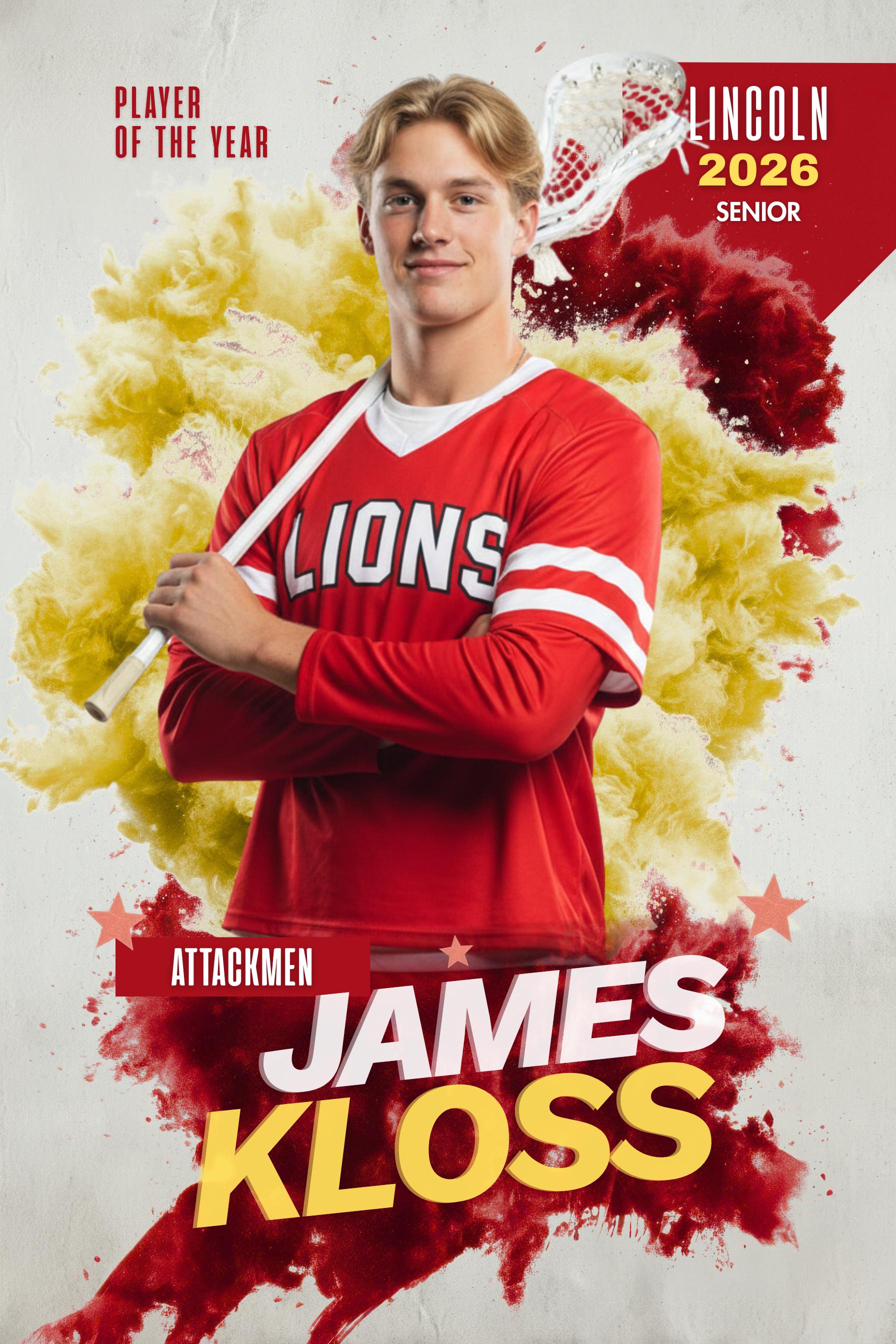 Color Burst Lacrosse Poster Template | Editable in Canva | 2:3