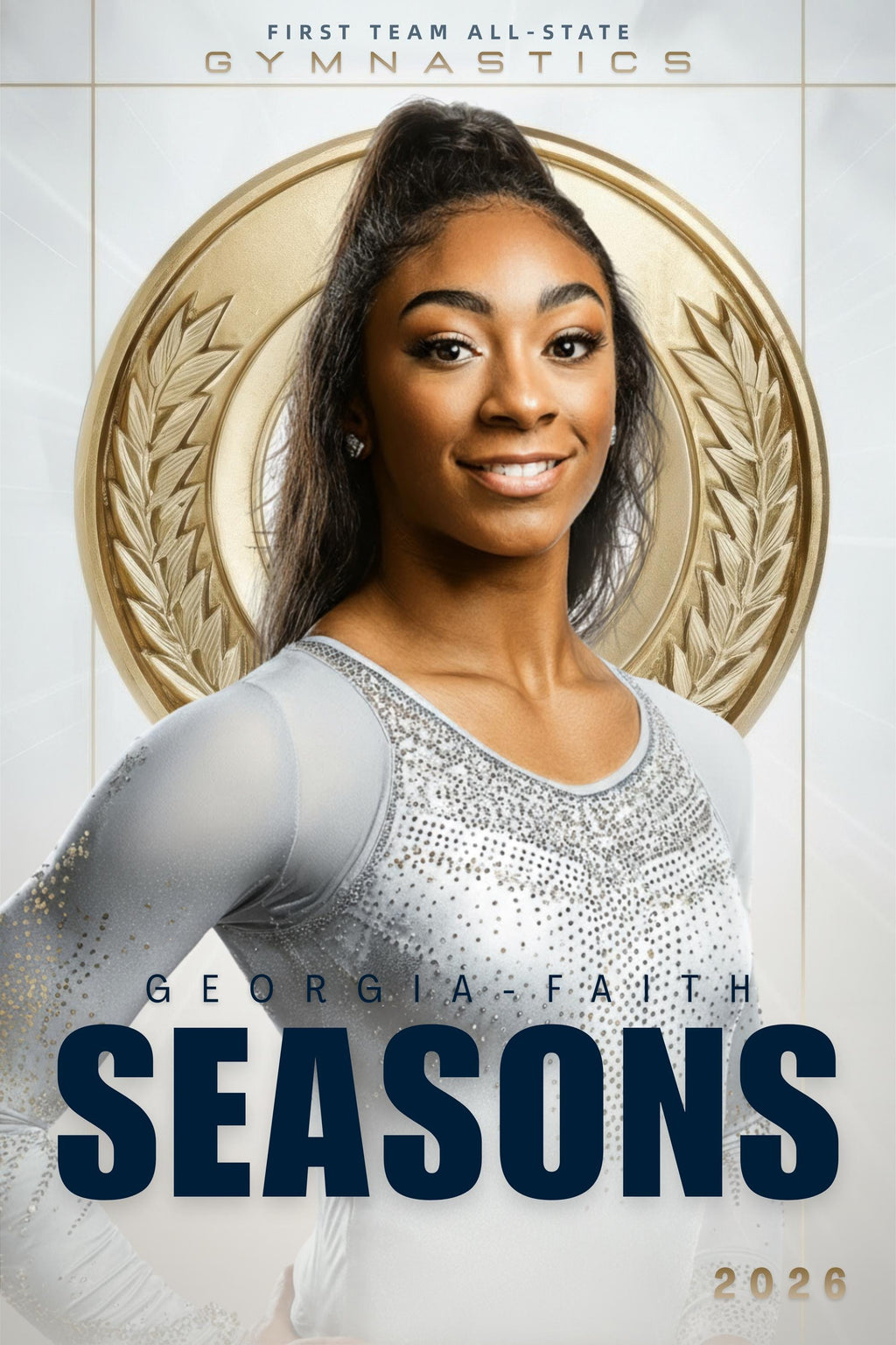 Medal Award All Sports Poster Template | Editable in Canva | 2:3