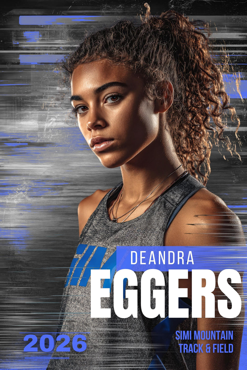 Speed Streaks Track & Field Poster Template | Editable in Canva | 2:3