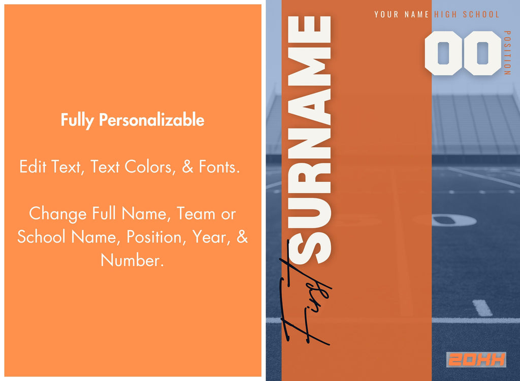 Stadium Field Football Poster Template | Editable in Canva | 2:3