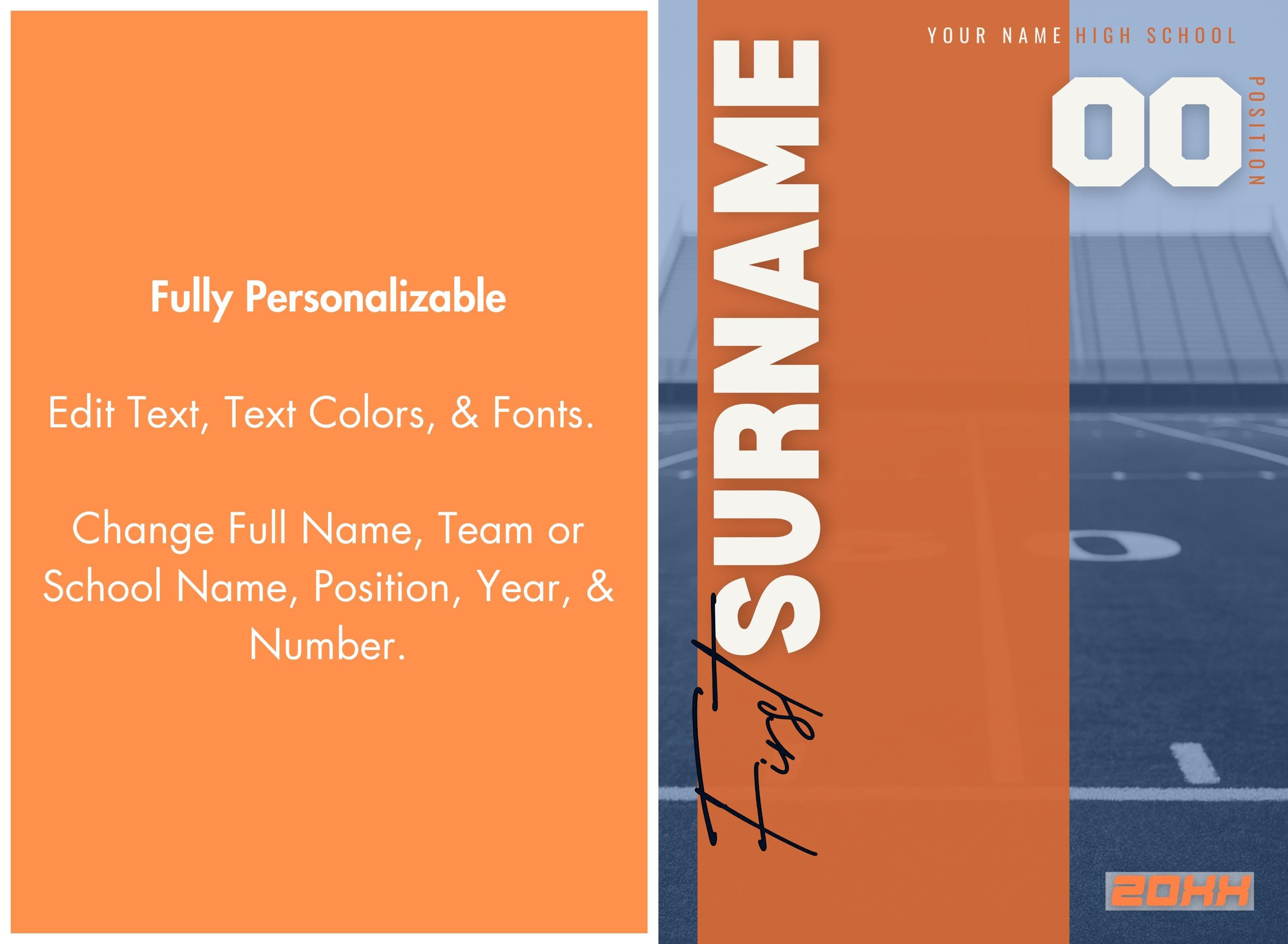 Stadium Field Football Poster Template | Editable in Canva | 2:3