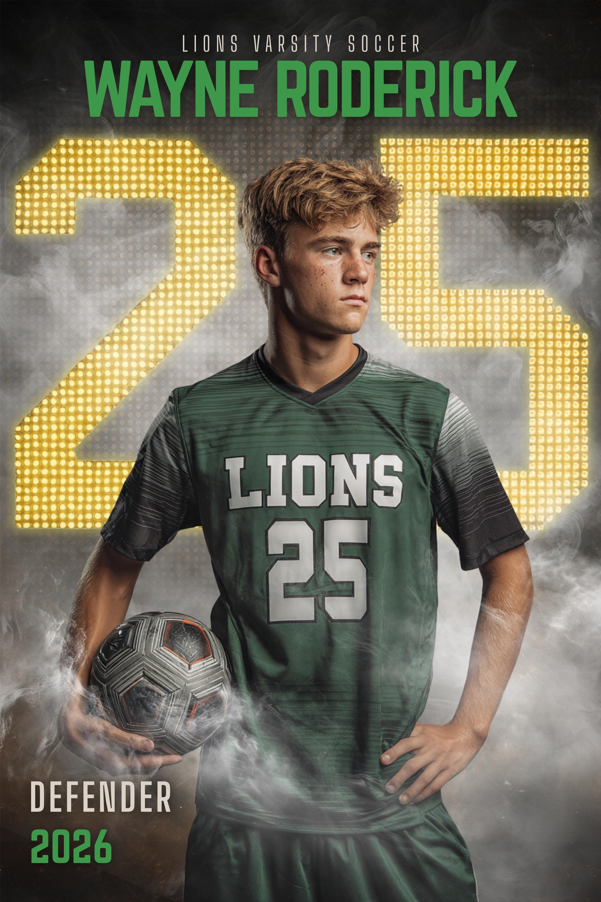 Scoreboard Numbers Soccer Poster Template | Editable in Canva | 2:3