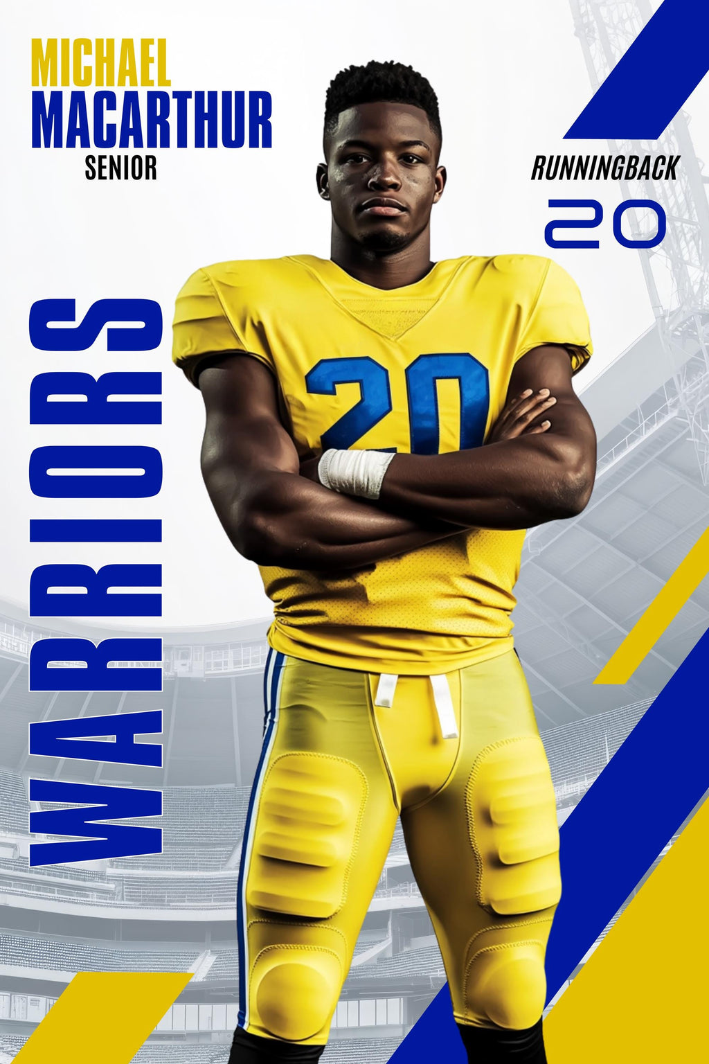 Modern Stadium Football Poster Template | Editable in Canva | 2:3
