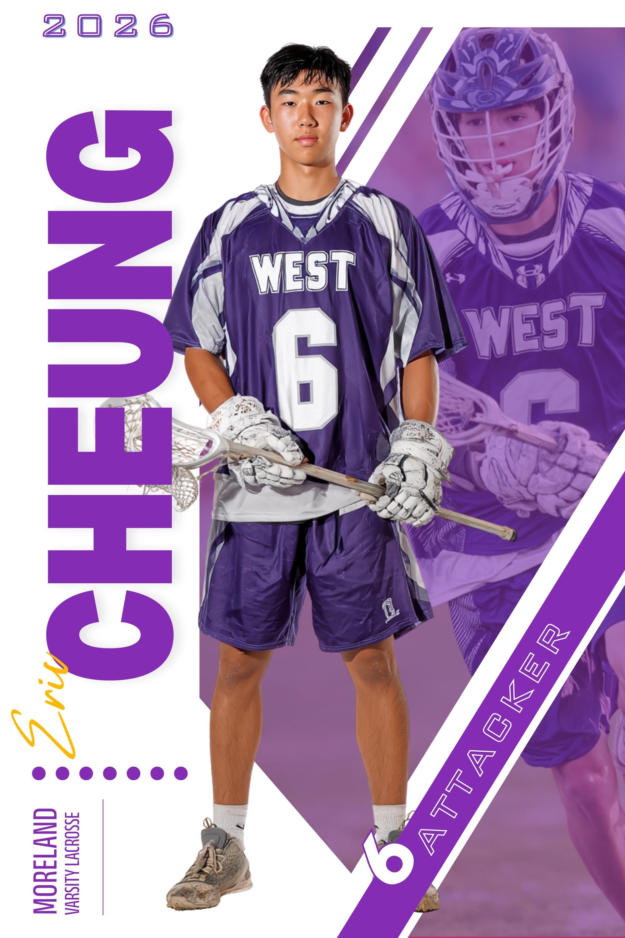Dual Photo Lacrosse Poster Template | Editable in Canva | 2:3