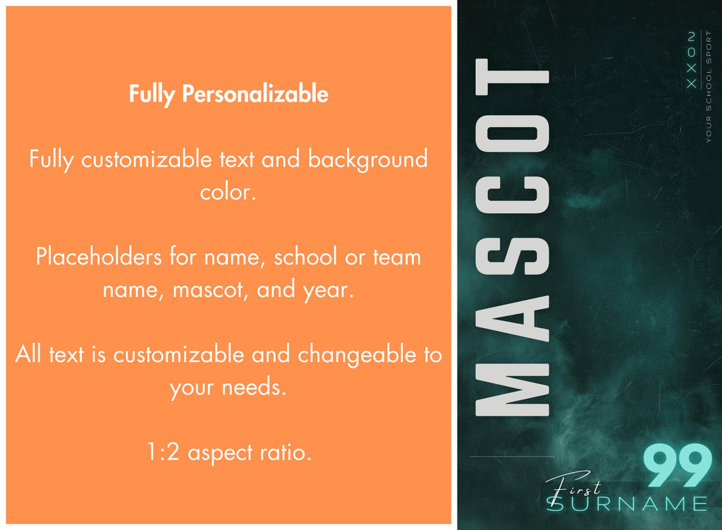 Wrestling Banner Canva Template | Poster, Player Card, & Memory Mate | 1:2