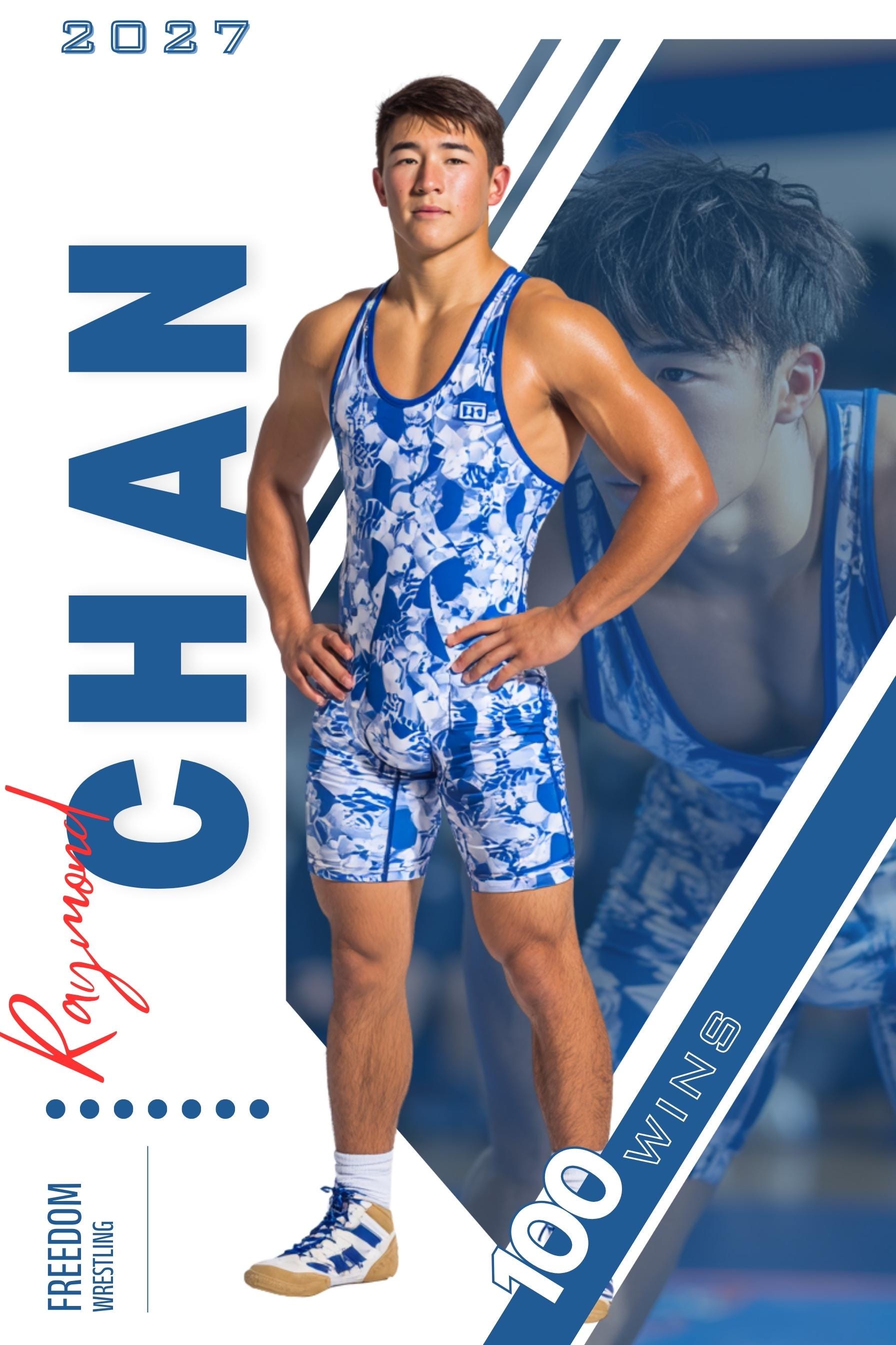 Dual Photo Wrestling Poster Template | Editable in Canva | 2:3