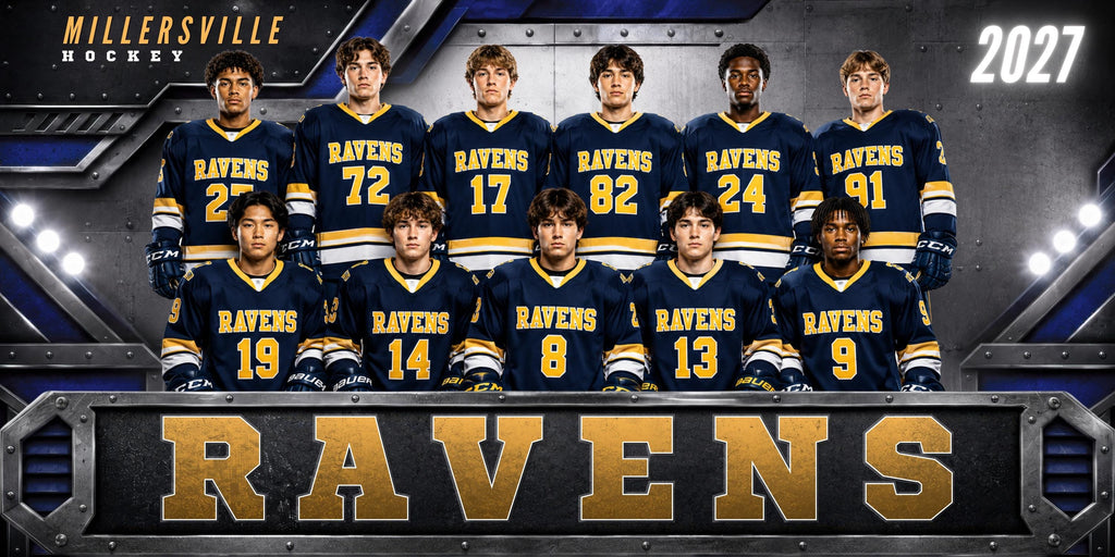 All Sports Team Banner Canva Template | Industrial Steel Design | 2:1