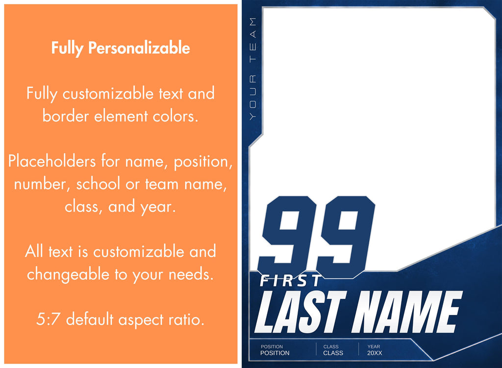 Basketball Card Photoshop Template | Hero Spotlight Design | 5:7