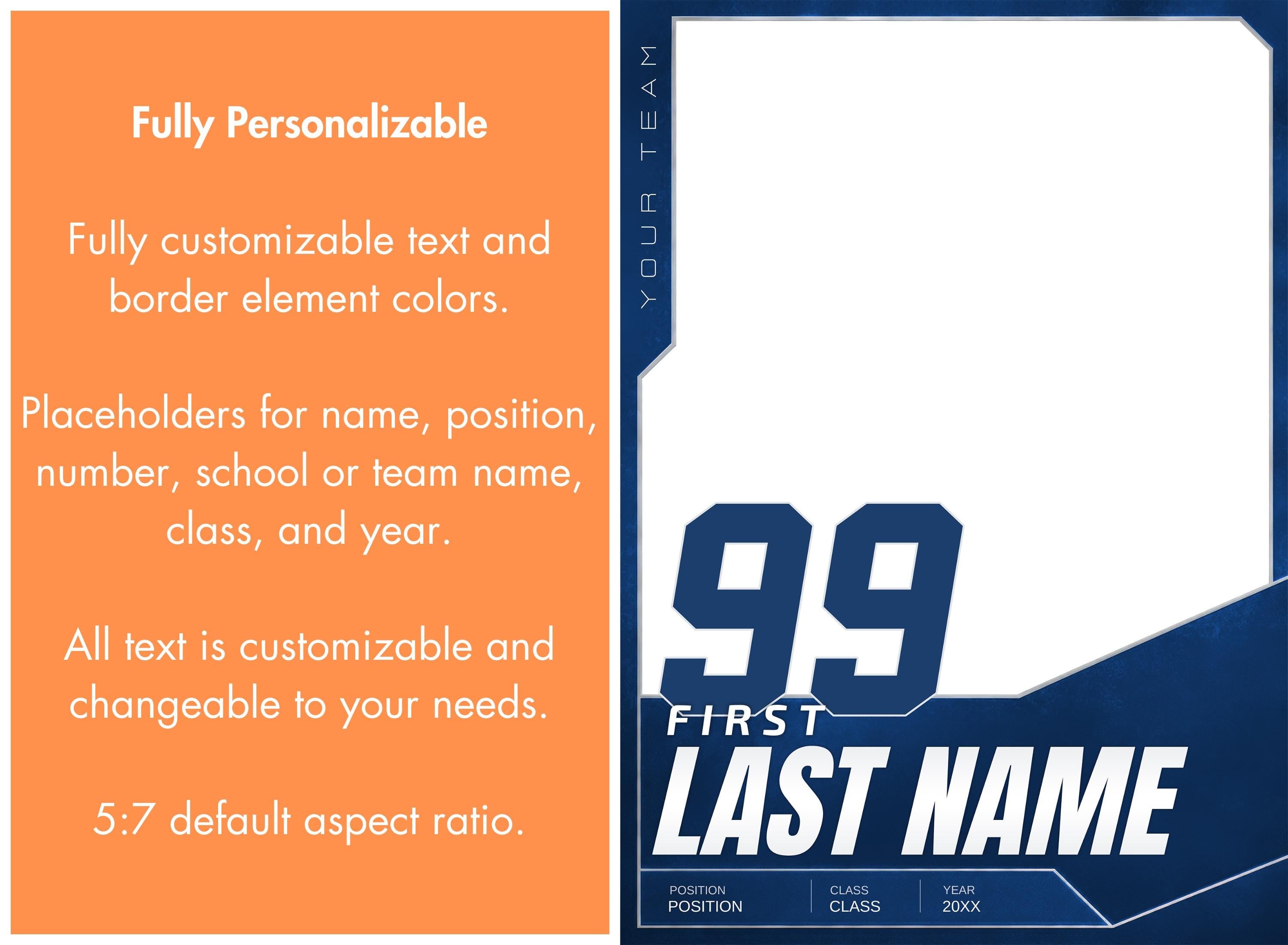 Soccer Card Photoshop Template | Hero Spotlight Design | 5:7