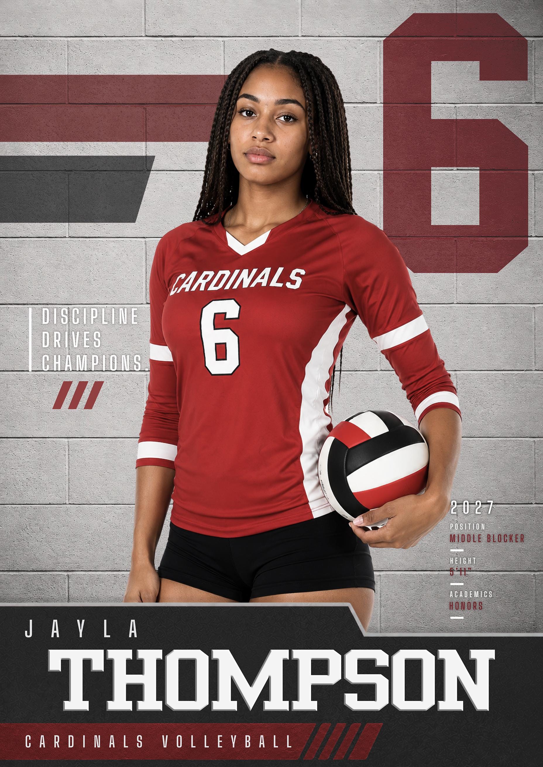 Volleyball Poster Photoshop Template | Gym Wall Design | 5:7