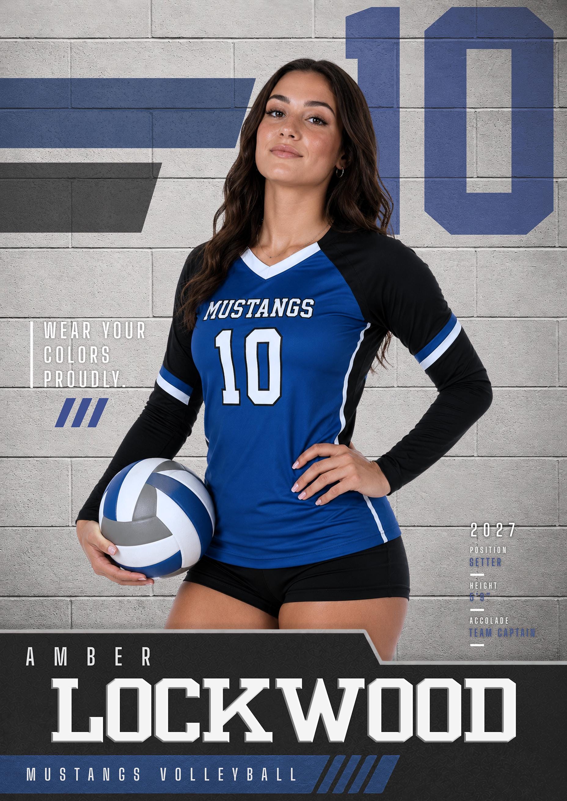 Volleyball Poster Photoshop Template | Gym Wall Design | 5:7