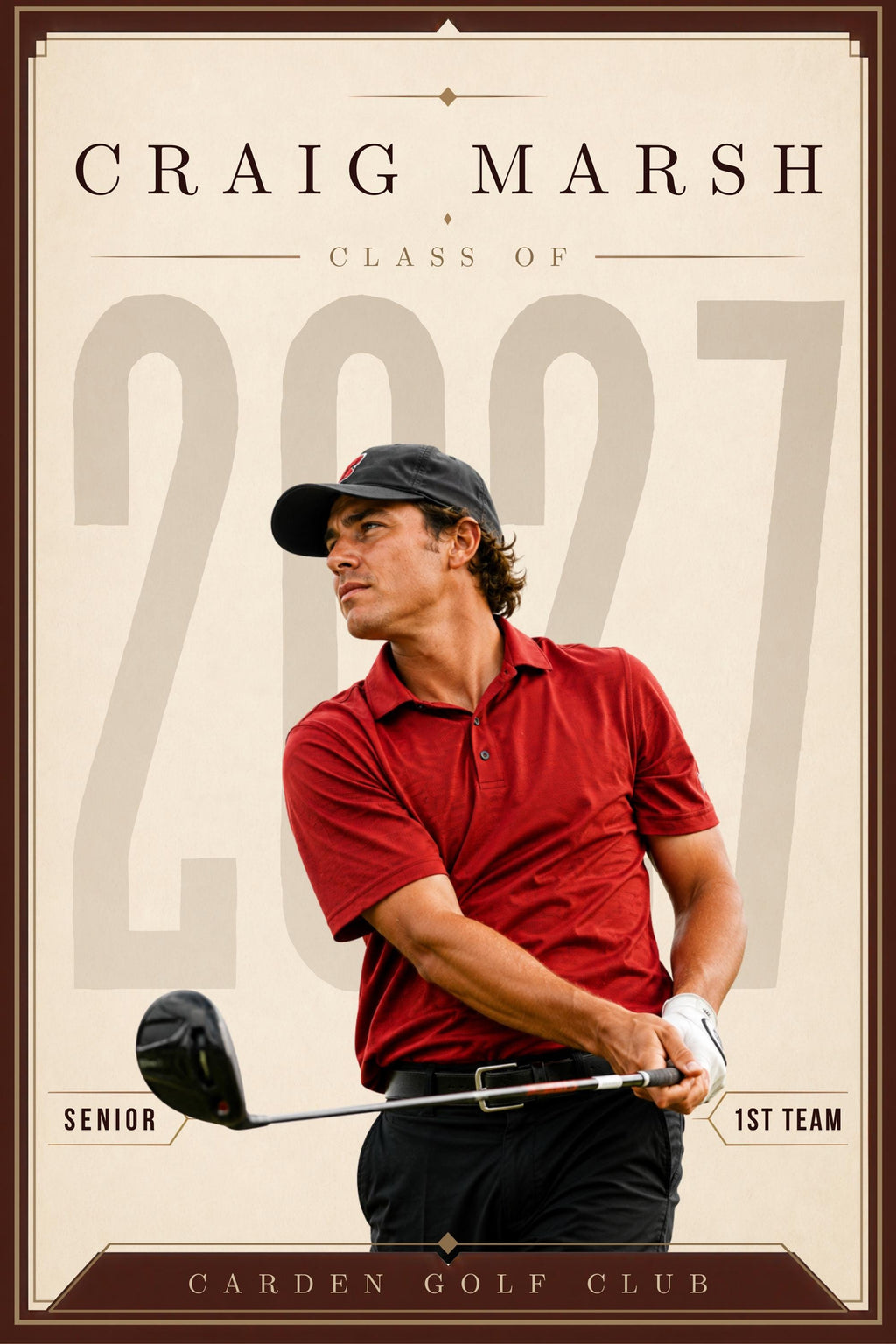 Golf Poster Template | Canva Template | Classic Design | 2:3