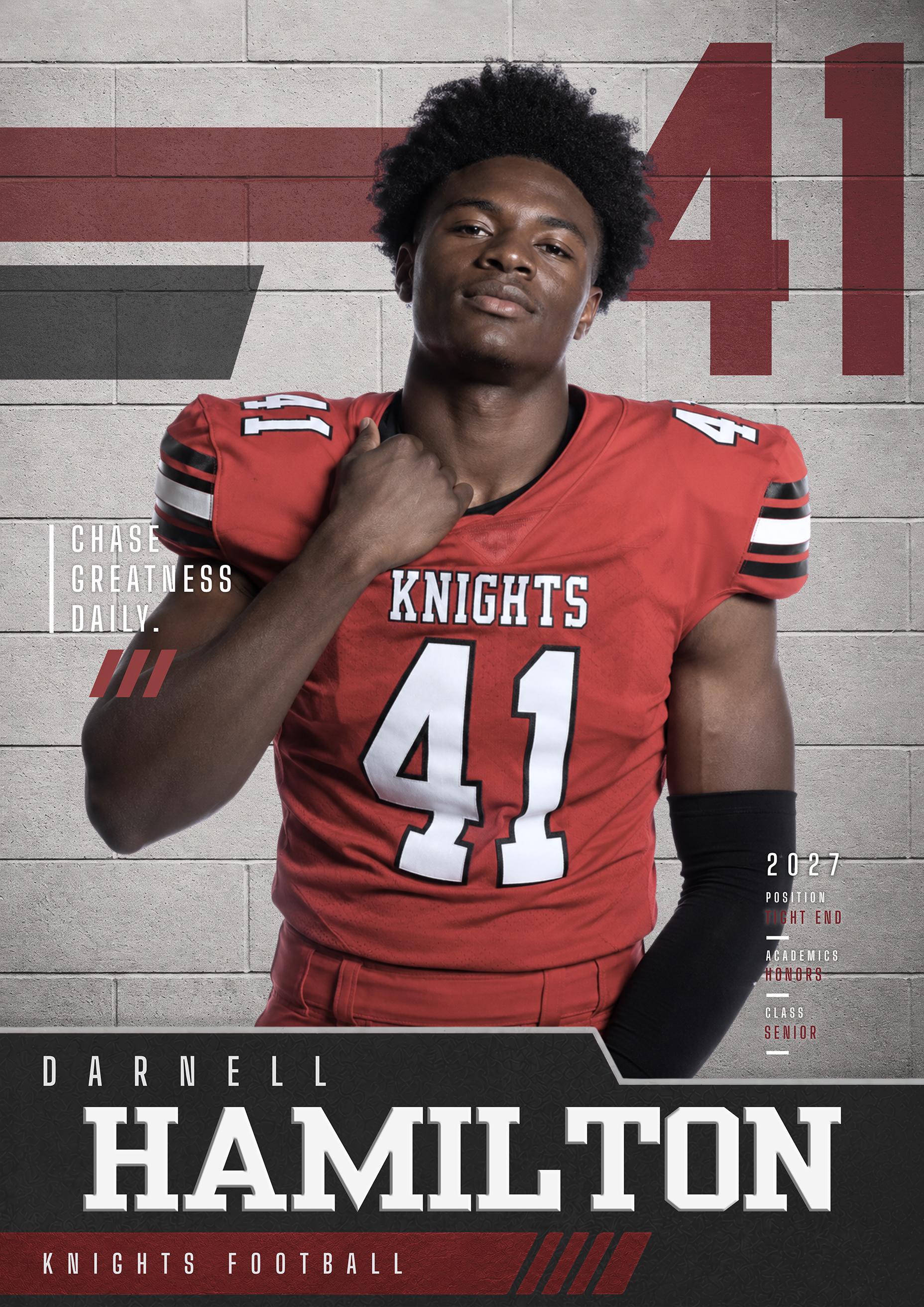 Football Poster Photoshop Template | Gym Wall Design | 5:7