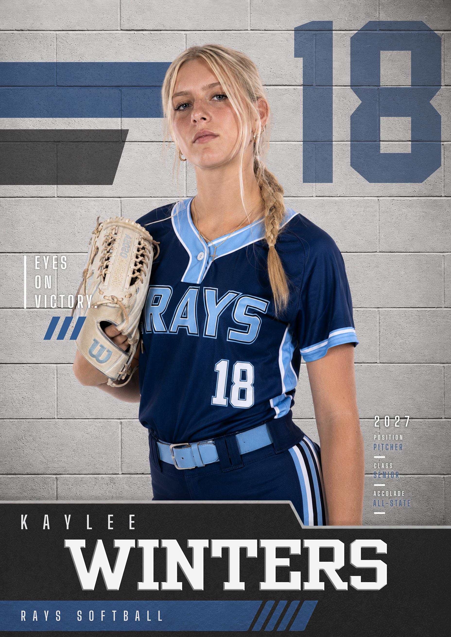 Softball Poster Photoshop Template | Gym Wall Design | 5:7