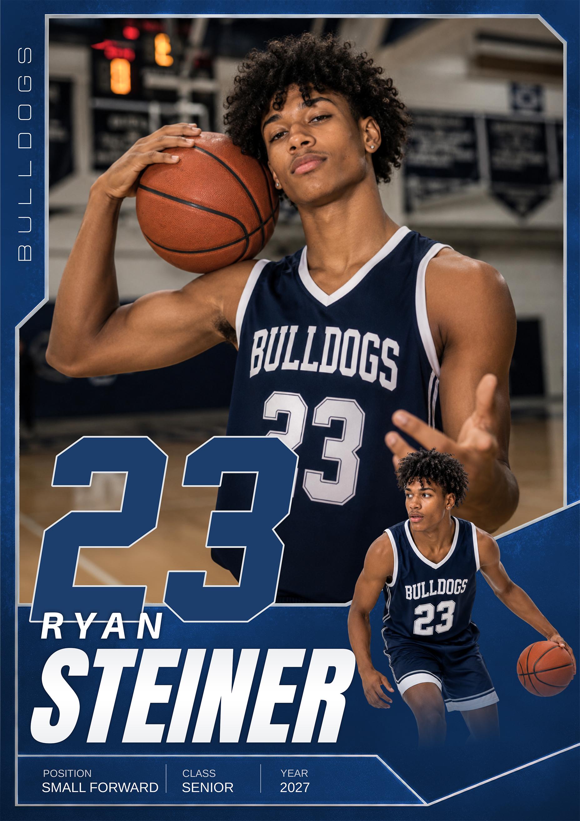 Basketball Card Photoshop Template | Hero Spotlight Design | 5:7