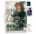 Editable hockey poster Photoshop template featuring dynamic smoke effects, oversized jersey number, customizable player information, and a modern 5:7 athlete recognition design.