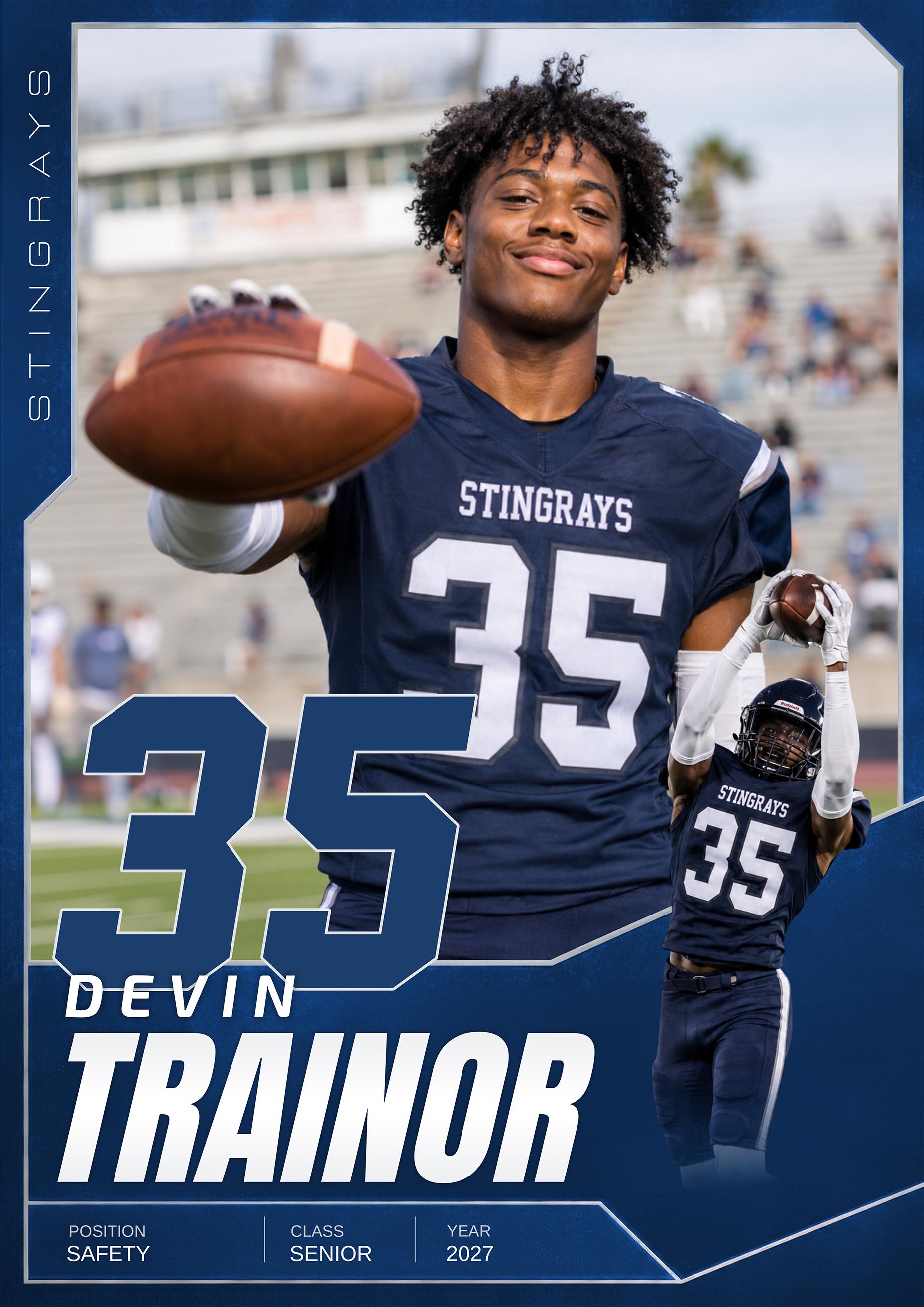 Football Card & Poster Photoshop Template | Hero Spotlight Design | 5:7