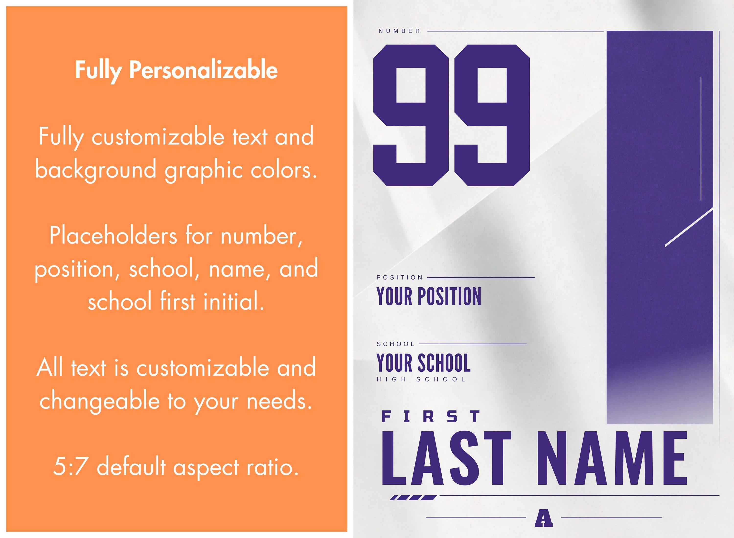 Soccer Poster Photoshop Template | Signature Design | 5:7