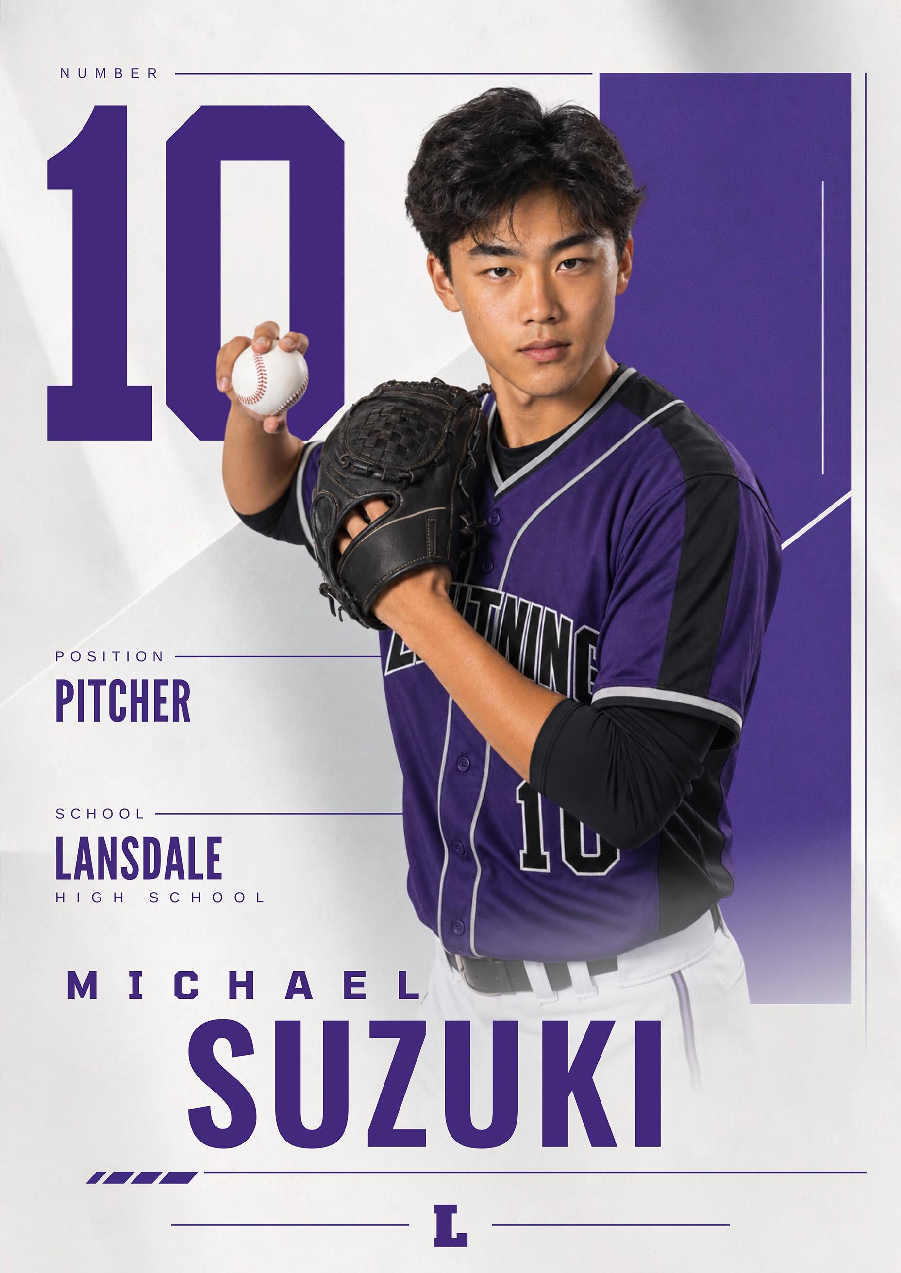 Baseball Poster Photoshop Template | Signature Design | 5:7
