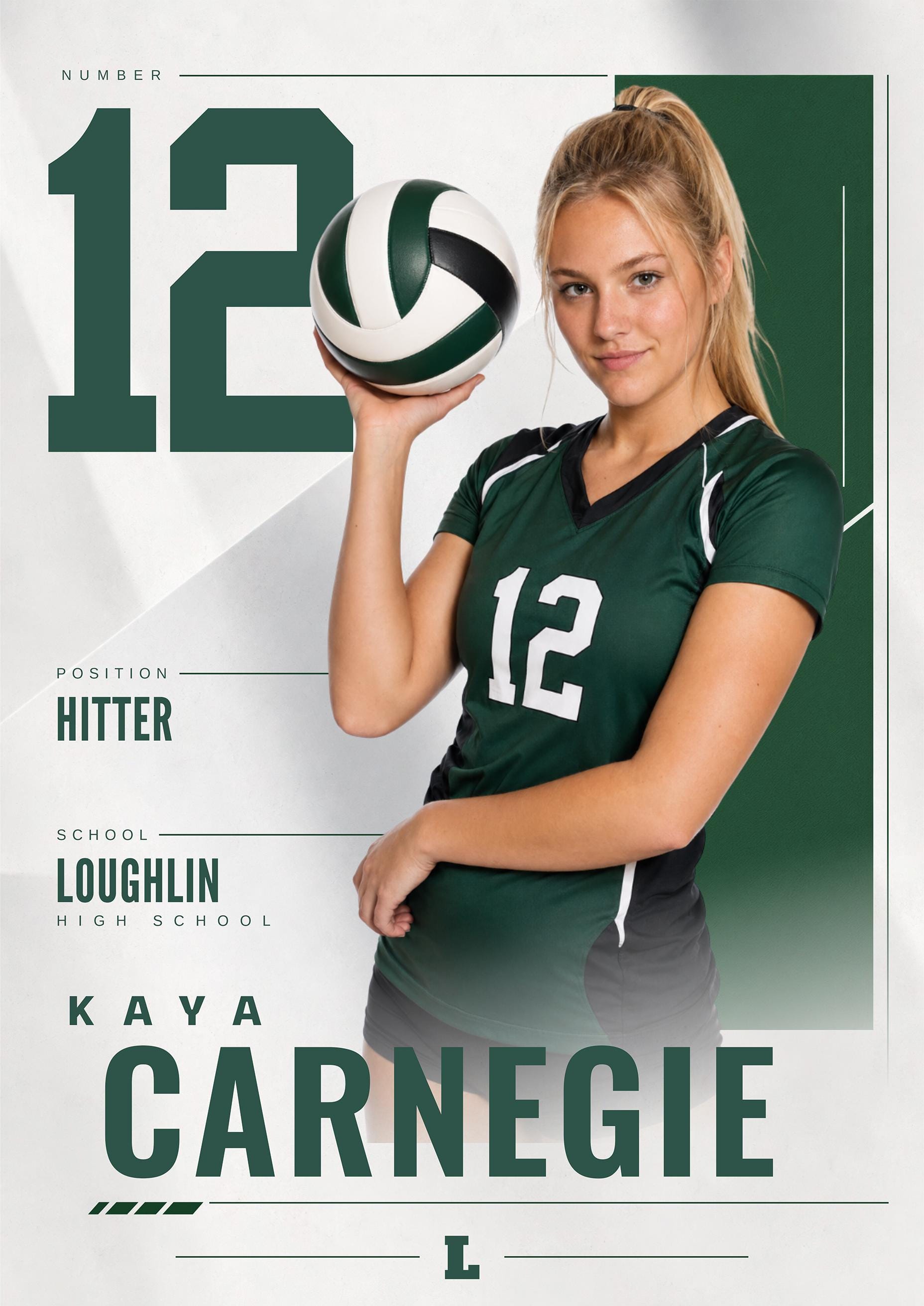 Volleyball Poster Photoshop Template | Signature Design | 5:7