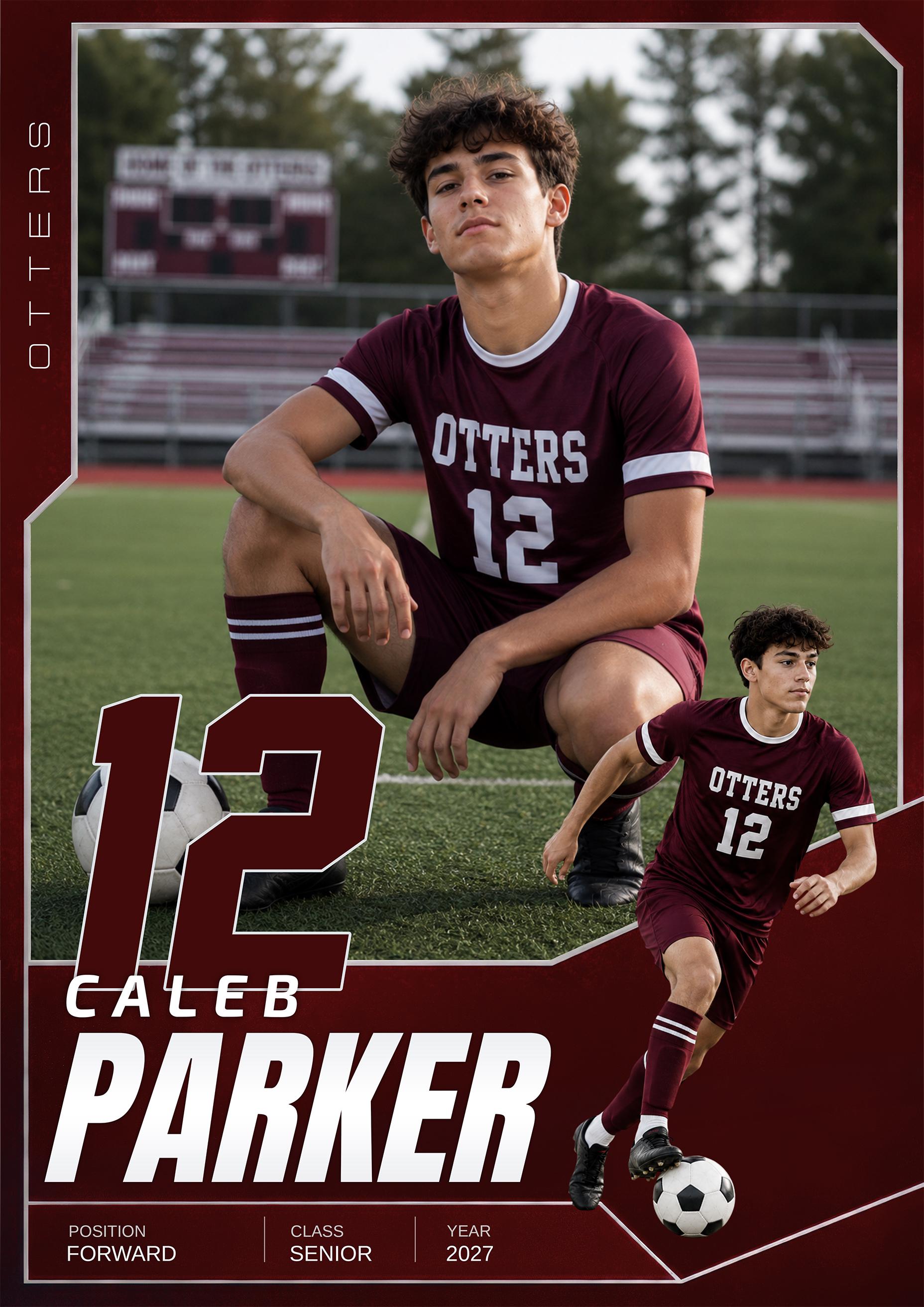 Soccer Card Photoshop Template | Hero Spotlight Design | 5:7