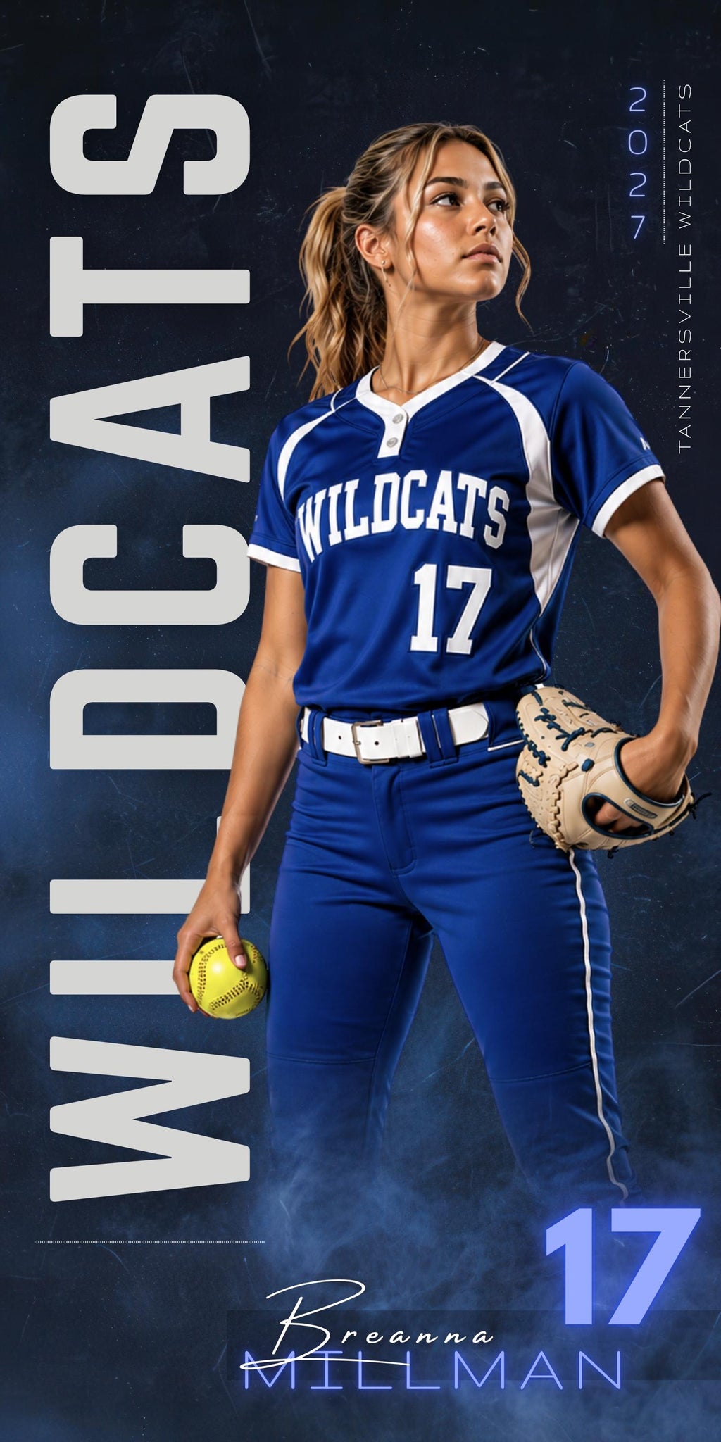 Softball Banner Canva Template | Poster, Player Card, & Memory Mate | 1:2