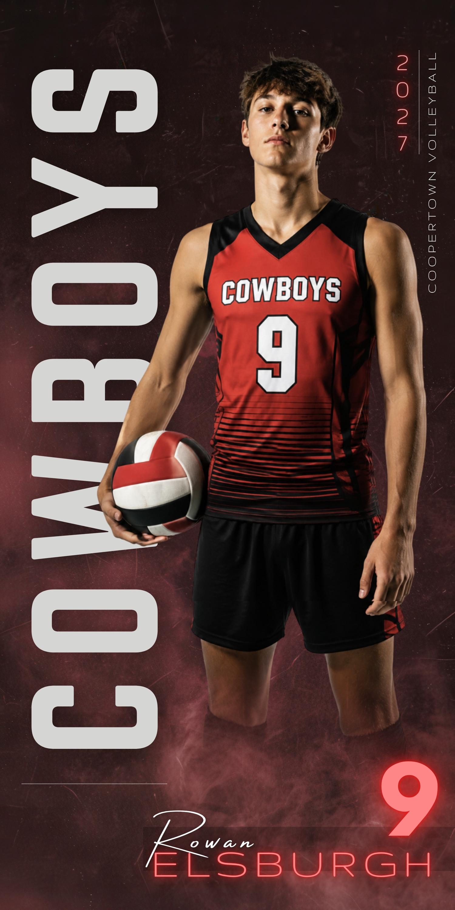 Volleyball Banner Canva Template | Poster, Player Card, & Memory Mate | 1:2