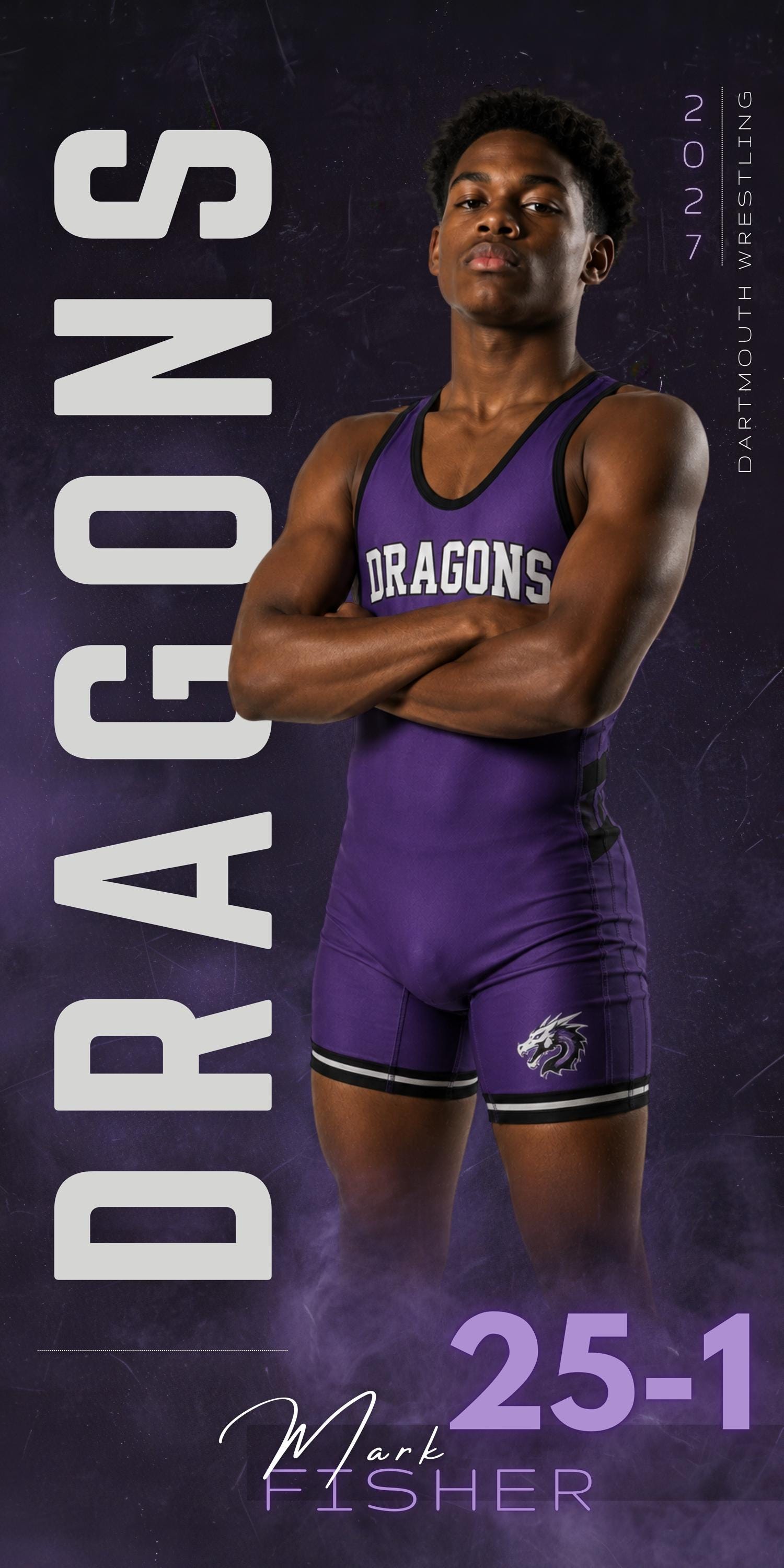 Wrestling Banner Canva Template | Poster, Player Card, & Memory Mate | 1:2