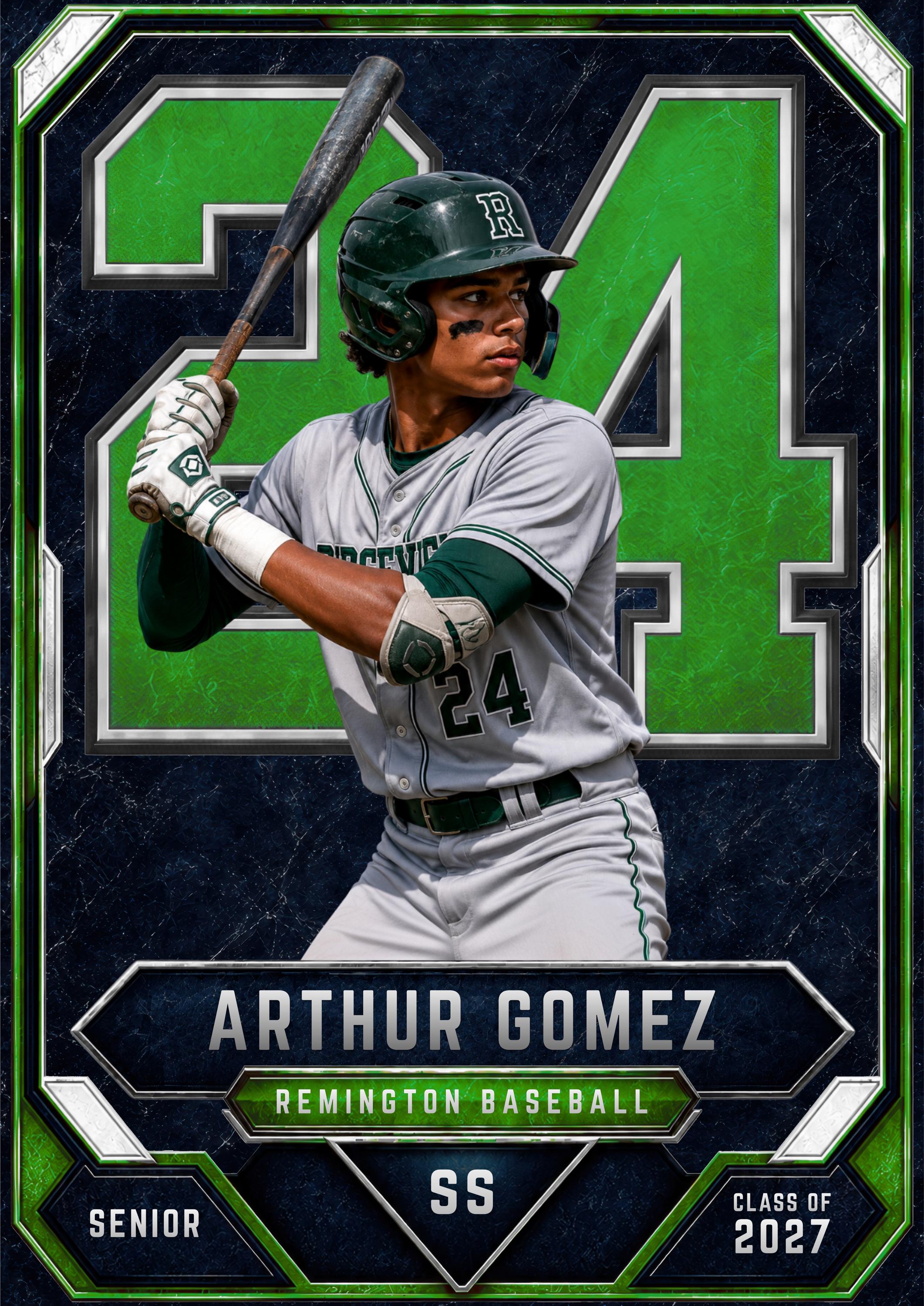 Baseball Trading Card Canva Template | Framed Industrial Design | 5:7