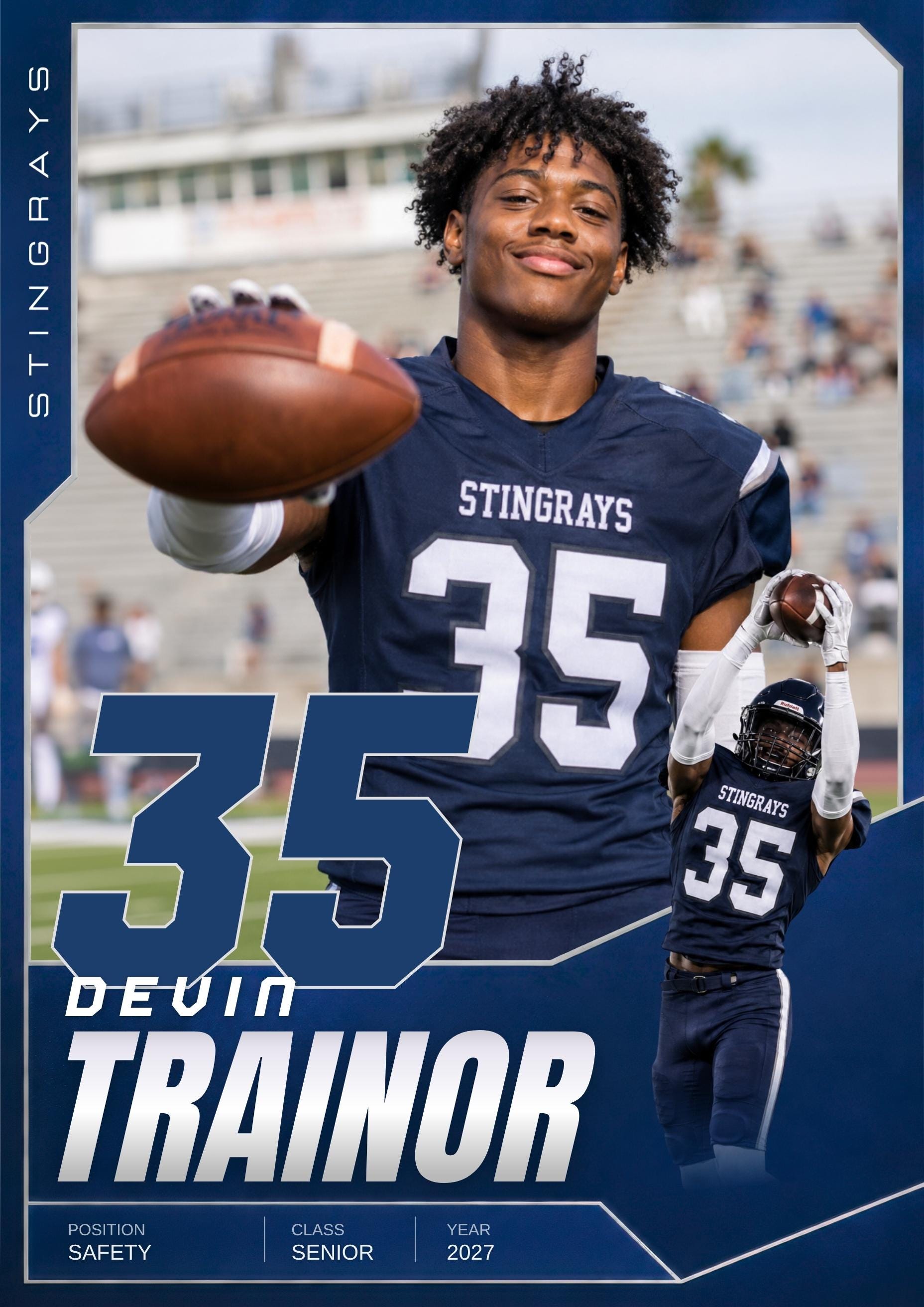 Football Card Canva Template | Senior Night, Memory Mate & Sports Posters | 5:7