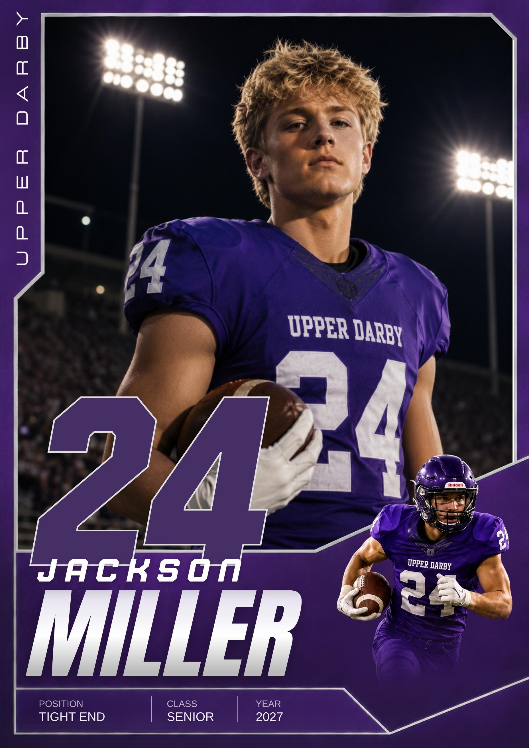 Football Card Canva Template | Senior Night, Memory Mate & Sports Posters | 5:7