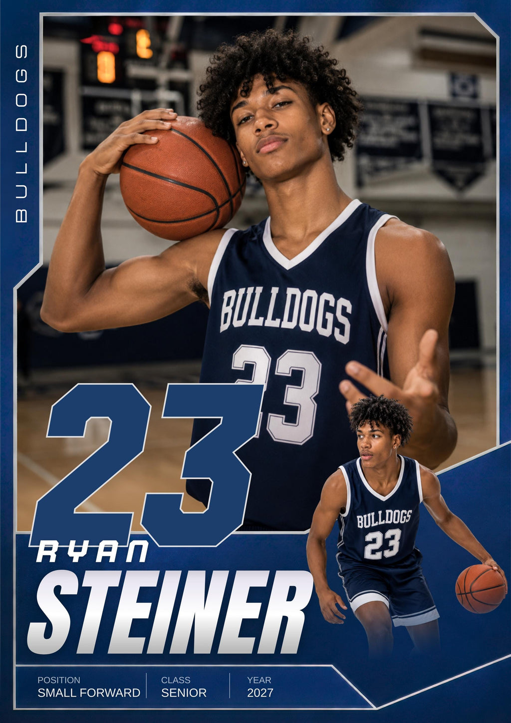 Basketball Card Canva Template | Senior Night, Memory Mate & Sports Posters | 5:7