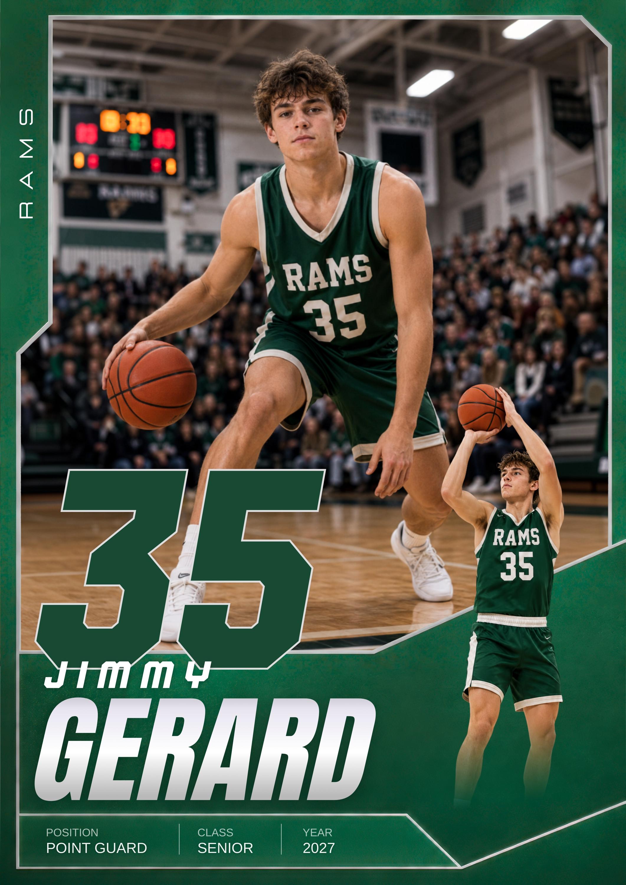 Basketball Card Canva Template | Senior Night, Memory Mate & Sports Posters | 5:7