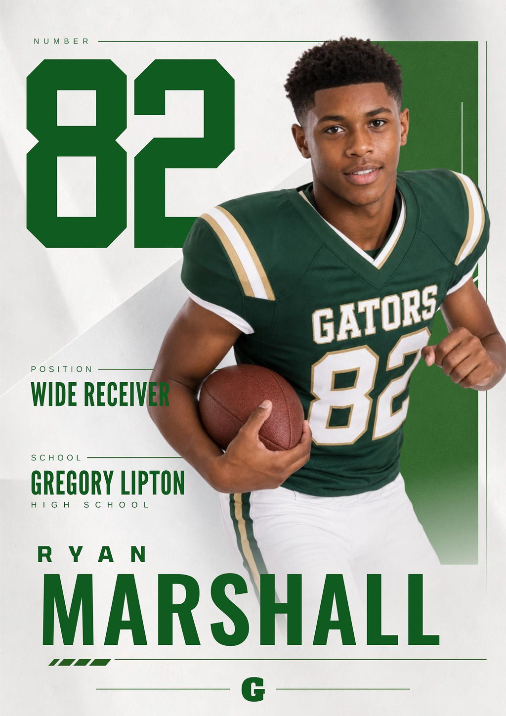 Football Poster Photoshop Template | Signature Design | 5:7