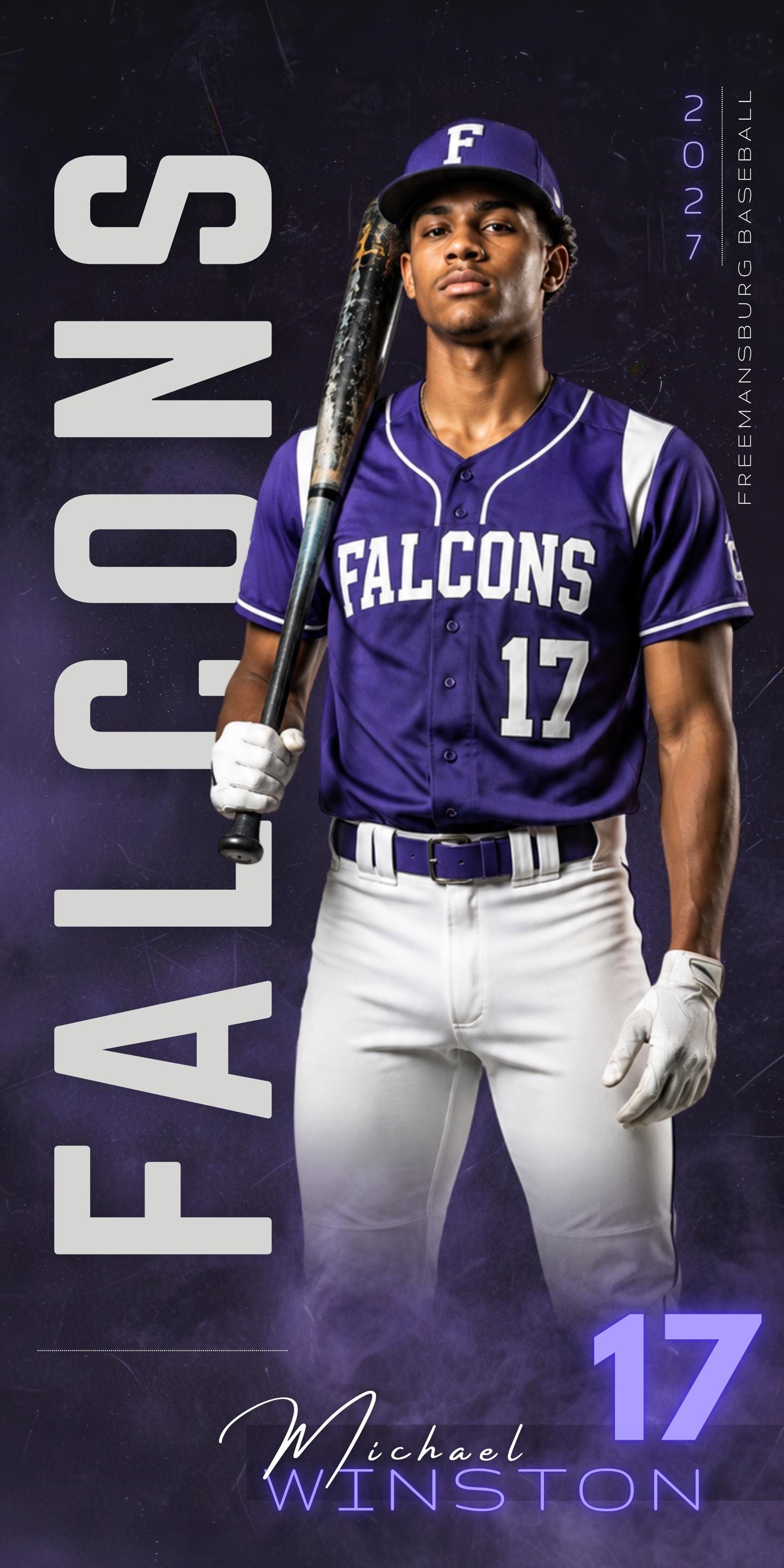Baseball Banner Canva Template | Poster, Player Card, & Memory Mate | 1:2