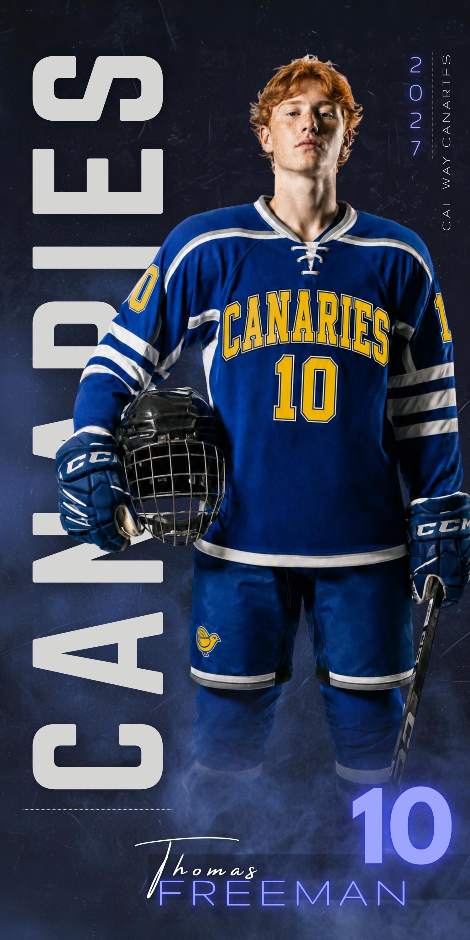 Hockey Banner Canva Template | Poster, Player Card, & Memory Mate | 1:2