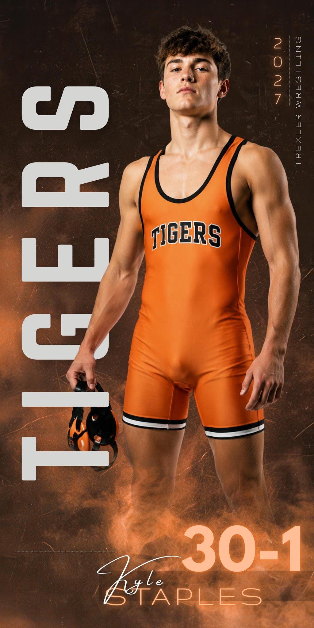 Wrestling Banner Canva Template | Poster, Player Card, & Memory Mate | 1:2