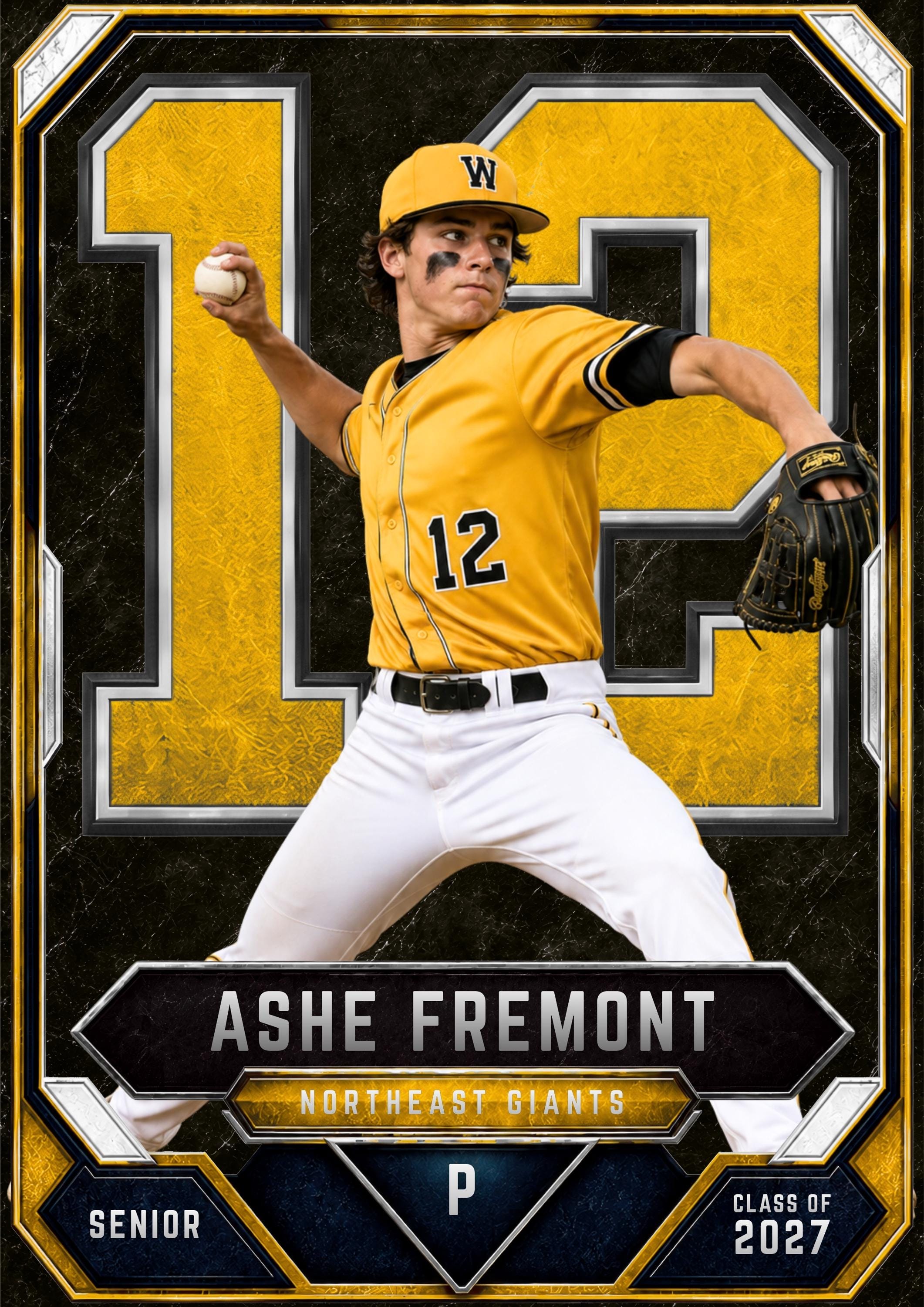 Baseball Trading Card Canva Template | Framed Industrial Design | 5:7