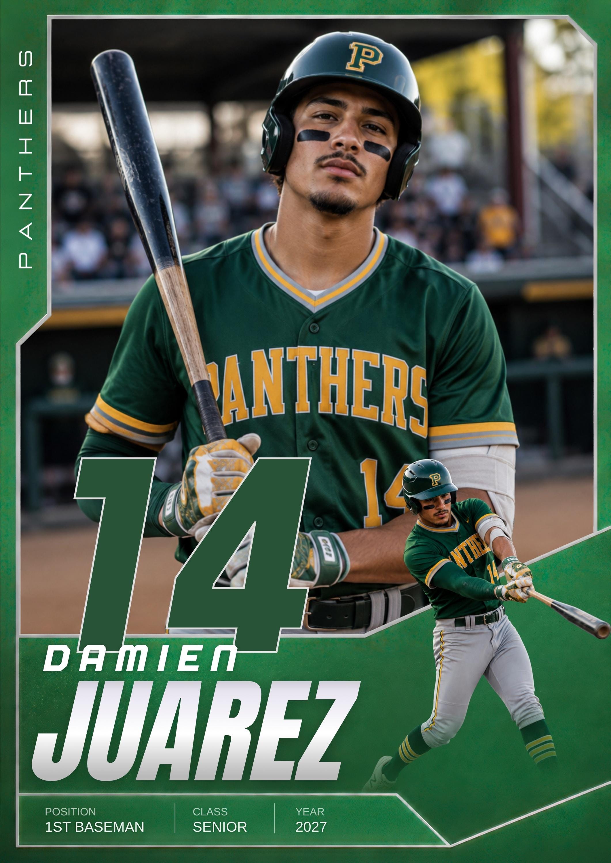 Baseball Card Canva Template | Senior Night, Memory Mate & Sports Posters | 5:7