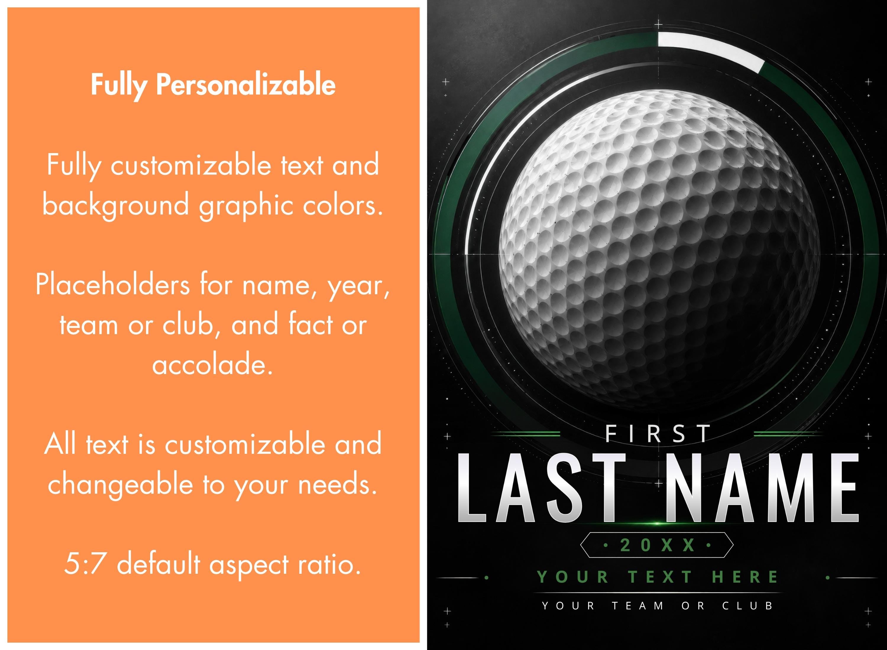 Golf Poster Canva Template | Golf Ball Spotlight | 5:7