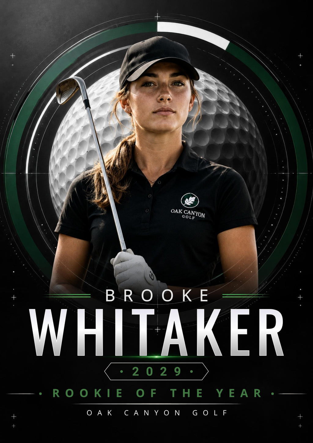 Golf Poster Canva Template | Golf Ball Spotlight | 5:7