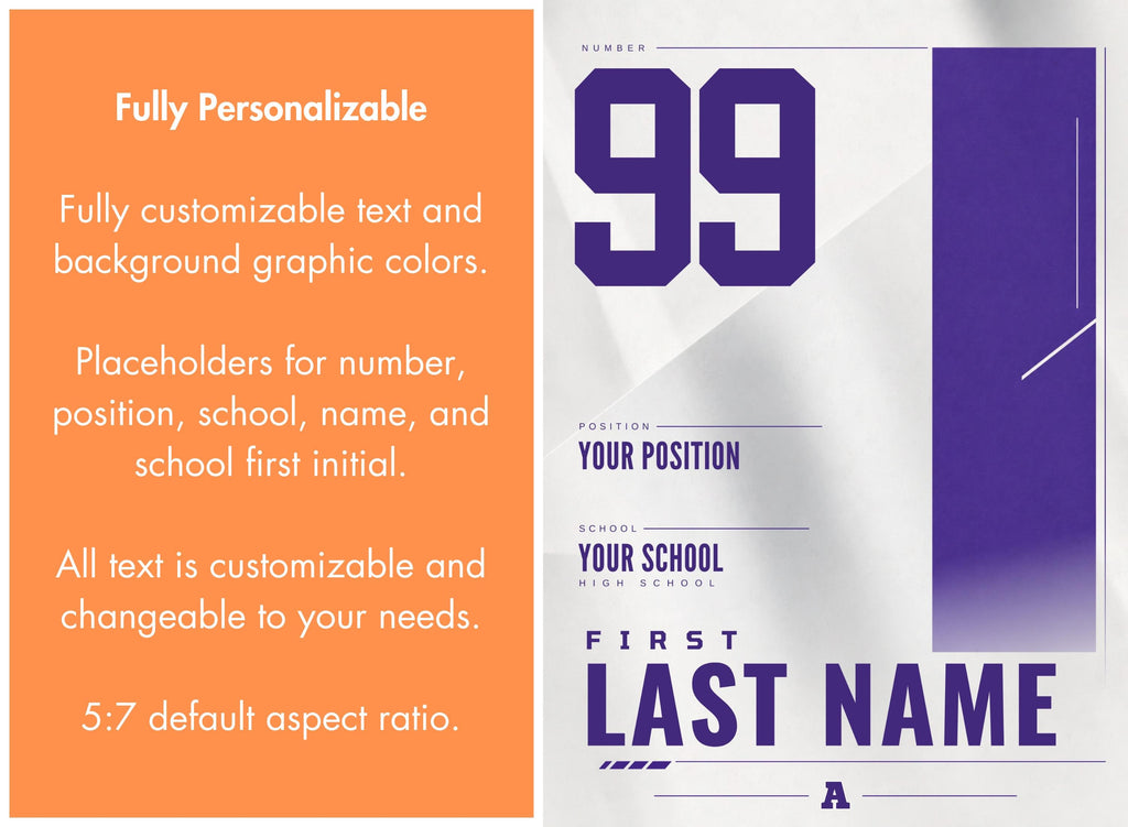 Baseball Poster Canva Template | Clean Modern Layout | 5:7
