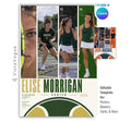 Editable tennis poster Canva template featuring four athlete photos, bold athlete name, position, class year, team information, custom quote text, optional player number, and a large tennis graphic.